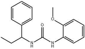 1-(2-methoxyphenyl)-3-(1-phenylpropyl)urea Struktur