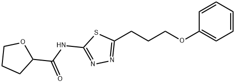 N-[5-(3-phenoxypropyl)-1,3,4-thiadiazol-2-yl]oxolane-2-carboxamide Struktur