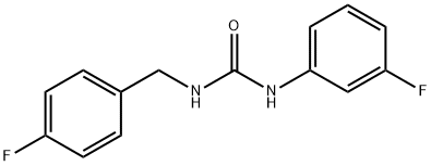 1-(3-fluorophenyl)-3-[(4-fluorophenyl)methyl]urea Struktur