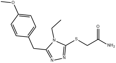 2-[[4-ethyl-5-[(4-methoxyphenyl)methyl]-1,2,4-triazol-3-yl]sulfanyl]acetamide Struktur