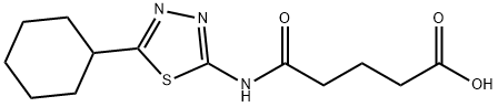 5-[(5-cyclohexyl-1,3,4-thiadiazol-2-yl)amino]-5-oxopentanoic acid Struktur