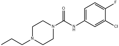 N-(3-chloro-4-fluorophenyl)-4-propylpiperazine-1-carboxamide Struktur