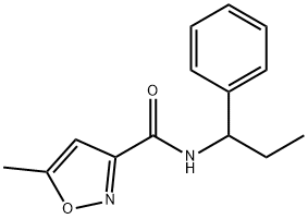 5-methyl-N-(1-phenylpropyl)-1,2-oxazole-3-carboxamide Struktur