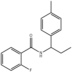 2-fluoro-N-[1-(4-methylphenyl)propyl]benzamide Struktur