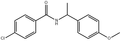 4-chloro-N-[1-(4-methoxyphenyl)ethyl]benzamide Struktur