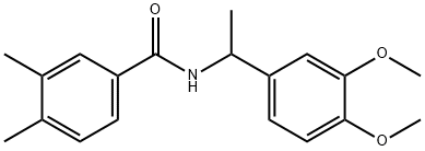 N-[1-(3,4-dimethoxyphenyl)ethyl]-3,4-dimethylbenzamide Struktur