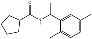 N-[1-(2,5-dimethylphenyl)ethyl]cyclopentanecarboxamide Struktur