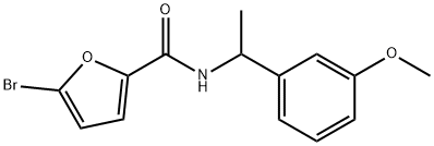 5-bromo-N-[1-(3-methoxyphenyl)ethyl]furan-2-carboxamide Struktur