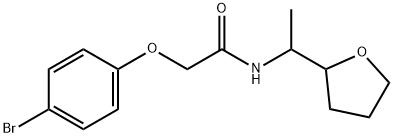 2-(4-bromophenoxy)-N-[1-(oxolan-2-yl)ethyl]acetamide Struktur