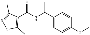 N-[1-(4-methoxyphenyl)ethyl]-3,5-dimethyl-1,2-oxazole-4-carboxamide Struktur