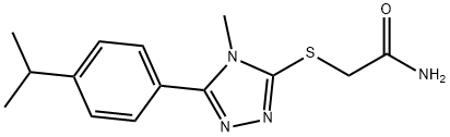 2-[[4-methyl-5-(4-propan-2-ylphenyl)-1,2,4-triazol-3-yl]sulfanyl]acetamide Struktur