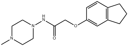 2-(2,3-dihydro-1H-inden-5-yloxy)-N-(4-methylpiperazin-1-yl)acetamide Struktur