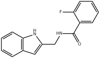 2-fluoro-N-(1H-indol-2-ylmethyl)benzamide Struktur