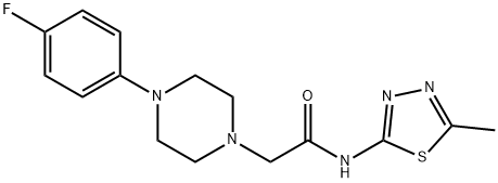 2-[4-(4-fluorophenyl)piperazin-1-yl]-N-(5-methyl-1,3,4-thiadiazol-2-yl)acetamide Struktur