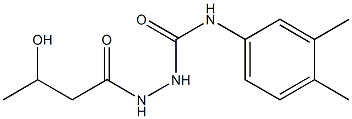 1-(3,4-dimethylphenyl)-3-(3-hydroxybutanoylamino)urea Struktur