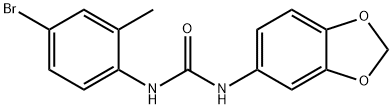 1-(1,3-benzodioxol-5-yl)-3-(4-bromo-2-methylphenyl)urea Struktur