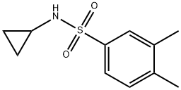 N-cyclopropyl-3,4-dimethylbenzenesulfonamide Struktur