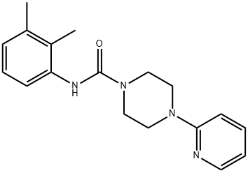 N-(2,3-dimethylphenyl)-4-pyridin-2-ylpiperazine-1-carboxamide Struktur