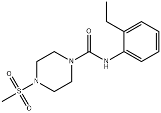 N-(2-ethylphenyl)-4-methylsulfonylpiperazine-1-carboxamide Struktur