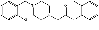 2-[4-[(2-chlorophenyl)methyl]piperazin-1-yl]-N-(2,6-dimethylphenyl)acetamide Struktur