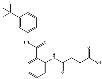 4-oxo-4-[2-[[3-(trifluoromethyl)phenyl]carbamoyl]anilino]butanoic acid Struktur