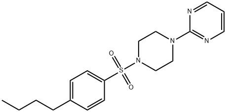 2-[4-(4-butylphenyl)sulfonylpiperazin-1-yl]pyrimidine Struktur