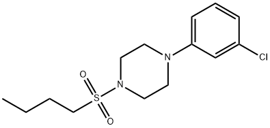 1-butylsulfonyl-4-(3-chlorophenyl)piperazine Struktur