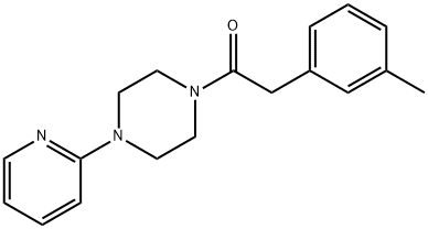 2-(3-methylphenyl)-1-(4-pyridin-2-ylpiperazin-1-yl)ethanone Struktur