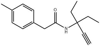 N-(3-ethylpent-1-yn-3-yl)-2-(4-methylphenyl)acetamide Struktur