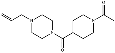 1-[4-(4-prop-2-enylpiperazine-1-carbonyl)piperidin-1-yl]ethanone Struktur