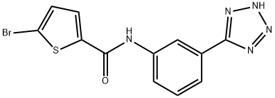 5-bromo-N-[3-(2H-tetrazol-5-yl)phenyl]thiophene-2-carboxamide Struktur