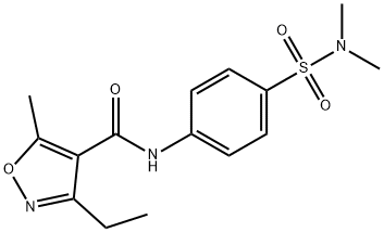 N-[4-(dimethylsulfamoyl)phenyl]-3-ethyl-5-methyl-1,2-oxazole-4-carboxamide Struktur