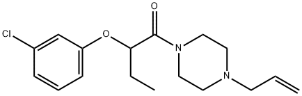 2-(3-chlorophenoxy)-1-(4-prop-2-enylpiperazin-1-yl)butan-1-one Struktur