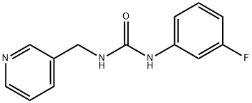 1-(3-fluorophenyl)-3-(pyridin-3-ylmethyl)urea Struktur