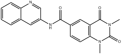 1,3-dimethyl-2,4-dioxo-N-quinolin-3-ylquinazoline-6-carboxamide Struktur