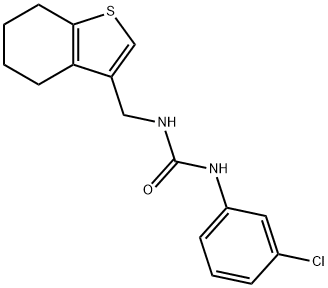 1-(3-chlorophenyl)-3-(4,5,6,7-tetrahydro-1-benzothiophen-3-ylmethyl)urea Struktur