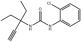 1-(2-chlorophenyl)-3-(3-ethylpent-1-yn-3-yl)urea Struktur