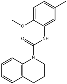 N-(2-methoxy-5-methylphenyl)-3,4-dihydro-2H-quinoline-1-carboxamide Struktur