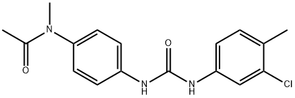 N-[4-[(3-chloro-4-methylphenyl)carbamoylamino]phenyl]-N-methylacetamide Struktur