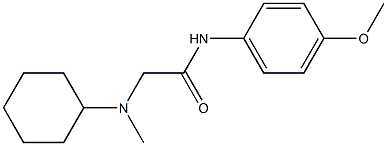 2-[cyclohexyl(methyl)amino]-N-(4-methoxyphenyl)acetamide Struktur