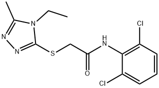 N-(2,6-dichlorophenyl)-2-[(4-ethyl-5-methyl-1,2,4-triazol-3-yl)sulfanyl]acetamide Struktur