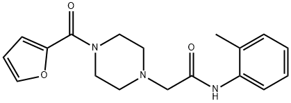 2-[4-(furan-2-carbonyl)piperazin-1-yl]-N-(2-methylphenyl)acetamide Struktur