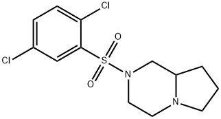 2-(2,5-dichlorophenyl)sulfonyl-3,4,6,7,8,8a-hexahydro-1H-pyrrolo[1,2-a]pyrazine Struktur