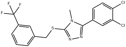 3-(3,4-dichlorophenyl)-4-methyl-5-[[3-(trifluoromethyl)phenyl]methylsulfanyl]-1,2,4-triazole Structure