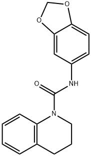 N-(1,3-benzodioxol-5-yl)-3,4-dihydro-2H-quinoline-1-carboxamide Struktur