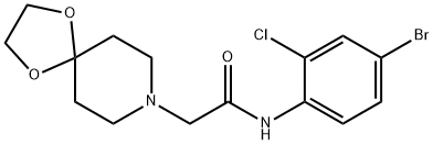 N-(4-bromo-2-chlorophenyl)-2-(1,4-dioxa-8-azaspiro[4.5]decan-8-yl)acetamide Struktur