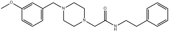 2-[4-[(3-methoxyphenyl)methyl]piperazin-1-yl]-N-(2-phenylethyl)acetamide Struktur