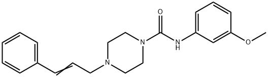 N-(3-methoxyphenyl)-4-[(E)-3-phenylprop-2-enyl]piperazine-1-carboxamide Struktur