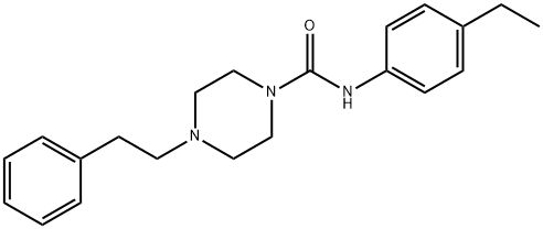 N-(4-ethylphenyl)-4-(2-phenylethyl)piperazine-1-carboxamide Struktur