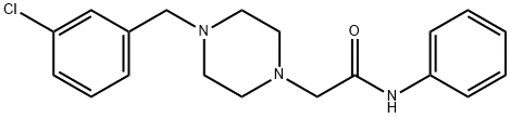 2-[4-[(3-chlorophenyl)methyl]piperazin-1-yl]-N-phenylacetamide Struktur